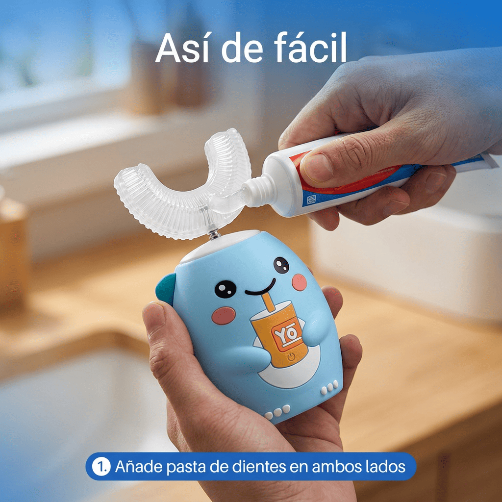 Cepillo de dientes eléctrico en forma de U para niños